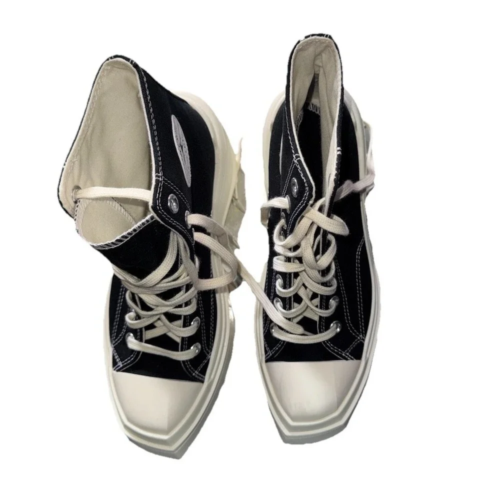 Converse All Star Chuck Taylor Black 70 De Luxe Wedge Hi Platform Sneakers Sz 9